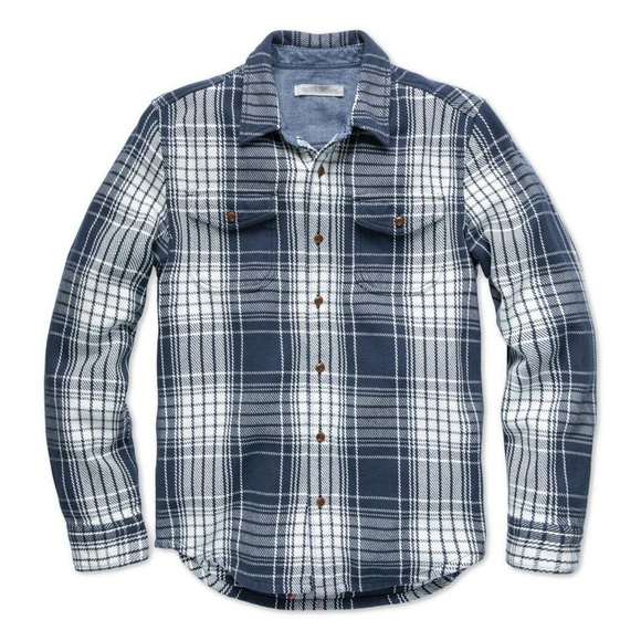 Outerknown Other - NEW OUTERKNOWN Flannel Blanket Shirt Atlantic Blue Bigbury Plaid Small